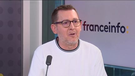 Sébastien Menesplier, secrétaire général de la CGT Mines-Énergie, invité de franceinfo mardi 26 avril 2022. (CAPTURE ECRAN / FRANCEINFO)