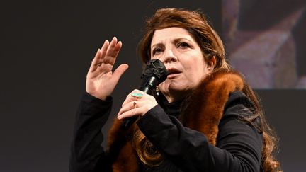 Agnès Jaoui devient la présidente de la Cinémathèque de Toulouse pour trois ans à la place de Robert Guédiguian, le 12 janvier 2022 (FREDERIC CHARMEUX / MAXPPP)