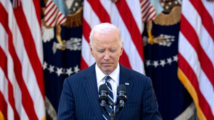 Le président américain Joe Biden s'exprime après la victoire de Donald Trump, depuis la Maison Blanche à Washington, le 7 novembre 2024. (SAUL LOEB / AFP)