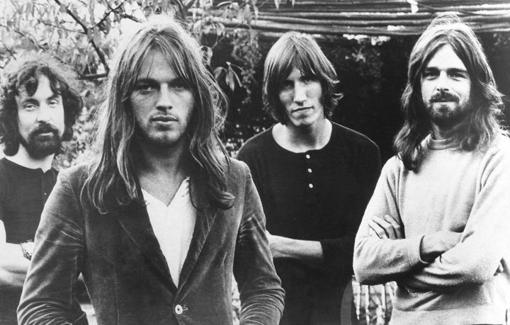 Pink Floyd (Nick Mason, David Gilmour, Roger Waters et Rick Wright) en 1973 (lieu non précisé). (MICHAEL OCHS ARCHIVES / GETTY IMAGES)