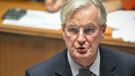 Le Premier ministre Michel Barnier lors des questions au gouvernement à l'Assemblée nationale, le 26 novembre 2024. (BERTRAND GUAY / AFP)