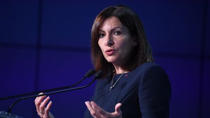 Selon Anne Hidalgo, les habitants de Montdidier, dans la Somme, paient l'électricité moins cher grâce aux éoliennes installées à proximité de la ville. (ERIC PIERMONT / AFP)