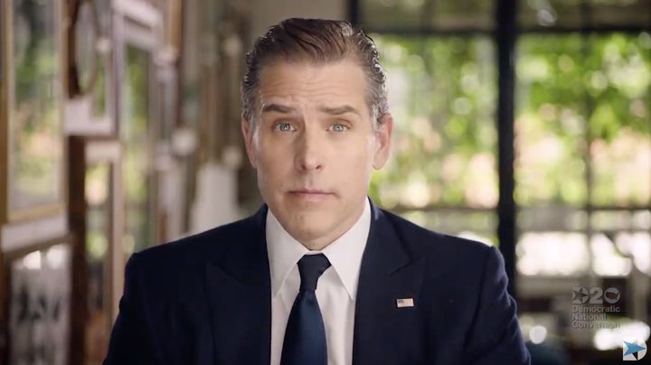 Hunter Biden dans une vidéo lors de la convention virtuelle du parti démocrate américain, le 20 août 2020. (DEMOCRATIC NATIONAL CONVENTION / AFP)