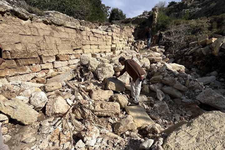 Site de la ville gréco-romaine de Cyrène (Shahhat) dans l'est de la Libye au lendemain des ravages provoqués par la tempête méditerranéenne "Daniel ", photo publiée sur le compte de Claudia Gazzini, analyste d'International Crisis Group, sur la plateforme X  le 17 septembre 2023 (UGC / AFP)