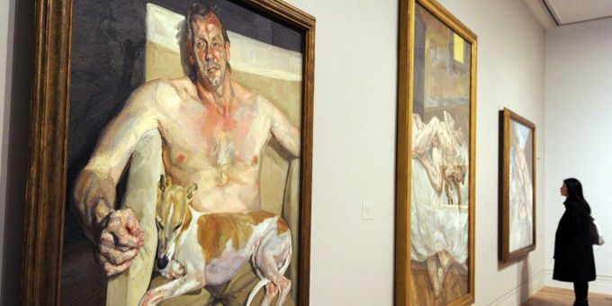 L&#039;exposition Lucian Freud à la National Portrait Gallery de Londres (février 2012)
 (Carl Court / AFP)