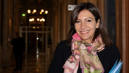 La maire de Paris et probable candidate socialiste à l'élection présidentielle de 2022, Anne Hidalgo, le 12 octobre 2021 (DELPHINE GOLDSZTEJN / MAXPPP)