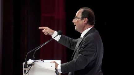 François Hollande, le 12 septembre 2011, au Trianon, à Paris. (AFP/FRED DUFOUR)