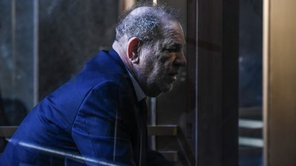 Harvey Weinstein au tribunal de New York, le 9 janvier, pour le début de son procès. (STEPHANIE KEITH / GETTY IMAGES NORTH AMERICA)