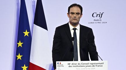 Le président du Crif, Yonathan Arfi, le 6 mai 2024. (JULIEN DE ROSA / AFP)