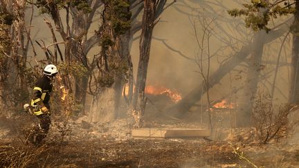 750 hectares ont été parcourus par les flammes entre Saint Cannat et Eguilles. (MAXPPP)