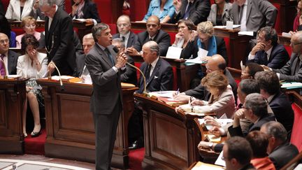 Le ministre du Budget, J&eacute;r&ocirc;me Cahuzac, le 11 juillet 2012, &agrave; l'Assembl&eacute;e nationale (Paris). (OLIVIER CORSAN / LE PARISIEN / MAXPPP)