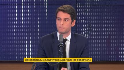 Gabriel Attal, porte-parole du gouvernement, invité du 8H30 franceinfo, vendredi 16 avril 2021. (FRANCEINFO)