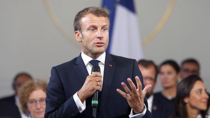 Emmanuel Macron le 23 août 2019.&nbsp; (MICHEL SPINGLER / POOL / AP POOL)