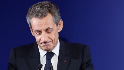 Nicolas Sarkozy fait un discours à Paris, le 20 novembre 2016. (IAN LANGSDON / POOL / AFP)