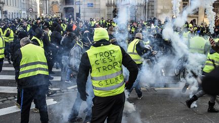 Une manifestation de "gilets jaunes" à Nancy (Meurthe-et-Moselle), le 19 janvier 2019.&nbsp; (JEAN-CHRISTOPHE VERHAEGEN / AFP)