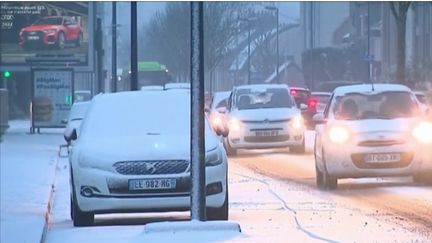 Les routes des Hauts-de-France envahies par la nige mardi 22 janvier (CAPTURE D'ÉCRAN FRANCE 3)