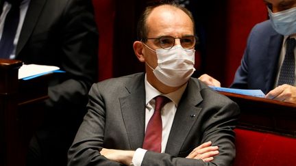 Le Premier ministre Jean Castex lors d'une session de questions au gouvernement à l'Assemblée nationale, à Paris, le 1er juin 2021. (THOMAS SAMSON / AFP)