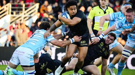 Leicester Fainga'Anuku au duel contre les Glasgow Warriors, lors de la deuxième journée de Champions Cup, au stade Mayol de Toulon, le 15 décembre 2024.