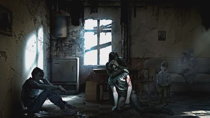 Artwork du jeu This War of Mine du studio 11 bits, qui décrit la vie de civils pris au cœur d'un conflit. (This War of Mine - 11 Bits)