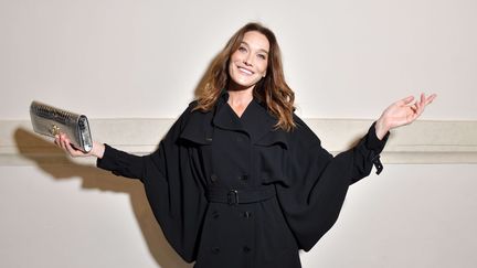 Carla Bruni au défilé Jean Paul Gaultier, à la Fashion week de Paris, le 22 janvier 2020.&nbsp; (SWAN GALLET/WWD/REX/SIPA / SHUTTERSTOCK)