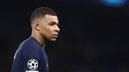 Kylian Mbappé lors du 8e de finale de Ligue des champions PSG-Real Sociedad, le 14 février 2024. (FRANCK FIFE / AFP)