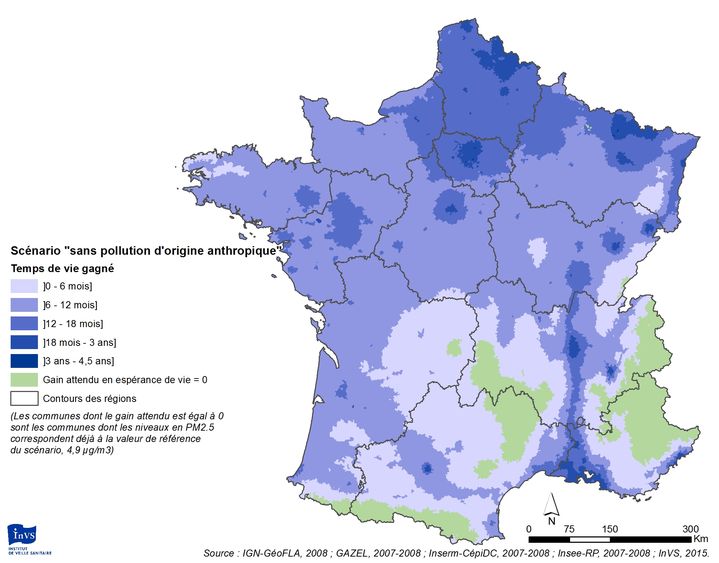 L'espérance de vie gagnée en l'absence de pollution "anthropique", selon la dernière étude de Santé Publique France. (SANTE PUBLIQUE FRANCE)