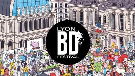 Affiche de la 14e édition du Lyon BD Festival, réalisée par le dessinateur britannique Luke McGarry (Lyon BD Festival / Luke McGarry)