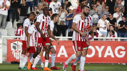 Les joueurs d'Ajaccio (PASCAL POCHARD-CASABIANCA / AFP)