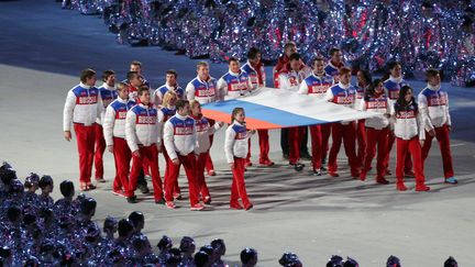 Les athlètes Russes lors des JO 2014 à Sotchi (POOL / KMSP)