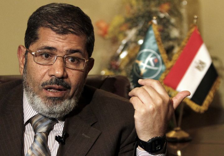 Mohamed Mursi, le leader du parti Libert&eacute; et justice, bras politique des Fr&egrave;res musulmans &eacute;gyptiens, le 28 mai 2011 au Caire (Egypte). (MOHAMED ABD EL-GHANY / REUTERS)