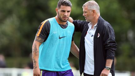 L’entraîneur de Caen Patrice Garande attend beaucoup de sa nouvelle recrue Andy Delort (CHARLY TRIBALLEAU / AFP)