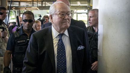 Jean-Marie Le Pen, le 12 juin 2015, au tribunal de Nanterre (Hauts-de-Seine). (  MAXPPP)