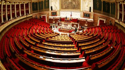 L'h&eacute;micycle de l'Assembl&eacute;e nationale, &agrave; Paris, le 4 mars 2009. (JOEL SAGET / AFP)