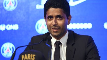 Le président du Paris SG, Nasser Al-Khelaïfi. (LIONEL BONAVENTURE / AFP)