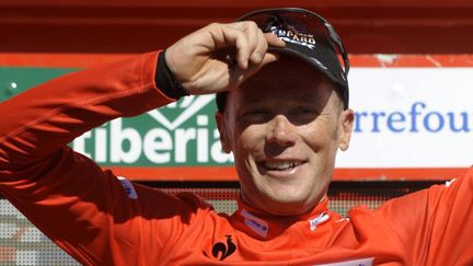 Christopher Horner avec le maillot rouge sur la Vuelta (MIGUEL RIOPA / AFP)