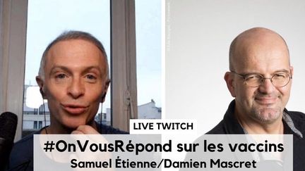 Les journalistes Samuel Etienne et Damien Mascret (DR)