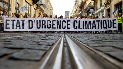 Manifestation pour le climat à Bordeaux, le 13 octobre 2018. (NICOLAS TUCAT / AFP)