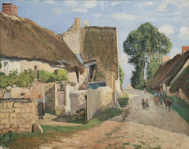 Camille Pissarro, Chaumières à Auvers-sur-Oise, vers 1873, collection particulière (Service presse / Musée Marmottan Monet)
 (Christian Baraja)