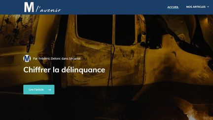 Capture d'écran du site "M l'avenir", annoncé par Marine Le Pen le 25 janvier 2021. (RASSEMBLEMENT NATIONAL)