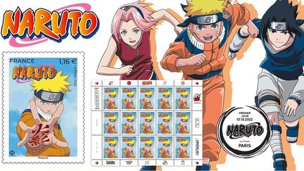 Un timbre à l'effigie de Naruto, pour les 20 ans de l'anime et du manga en France.&nbsp; (LA POSTE /  ©2002 MASASHI KISHIMOTO)