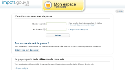 &nbsp; (Le site de télé-déclaration des impôts pour les particuliers)