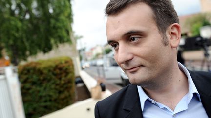 Le vice-pr&eacute;sident du FN Florian Philippot le 26 mai 2014, &agrave; Nanterre (Hauts-de-Seine). (STEPHANE DE SAKUTIN / AFP)