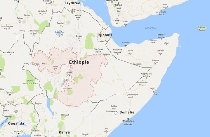 L’Oromia est la plus grande et la plus peuplée des régions éthiopiennes (CAPTURE D'ÉCRAN GOOGLE MAP)