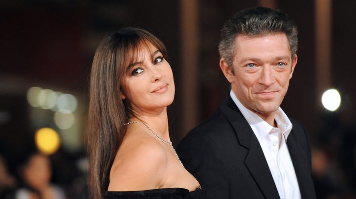 Monica Bellucci et Vincent Cassel au festival international du film de Rome (Italie), le 23 octobre 2008.&nbsp; (ALBERTO PIZZOLI / AFP)