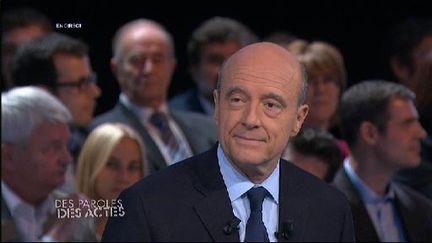 Alain Juppé sur le plateau de DPDA, le 29 septembre 2011 (DR)