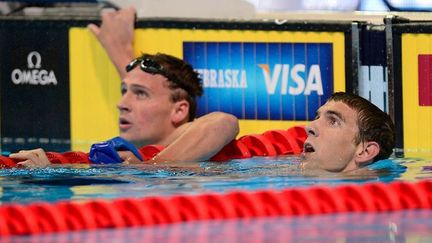 Ryan Lochte devant Michael Phelps