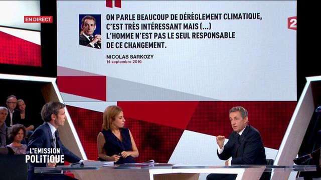 Nicolas Sarkozy : "Non, l'homme n'est pas le seul responsable des dérèglements climatiques"