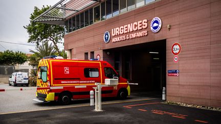 Les urgences de l'hôpital de Perpignan, dans les Pyrénées-Orientales, le 6 juin 2023. (JC MILHET / HANS LUCAS / AFP)