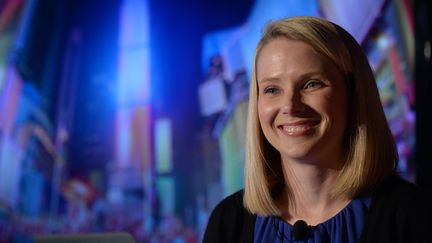 La directrice g&eacute;n&eacute;rale de Yahoo!, Marissa Mayer, le 20 mai 2013 &agrave; New York (Etats-Unis). (EMMANUEL DUNAND / AFP)