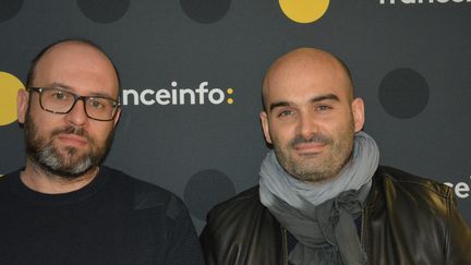 Stéphane Marchetti, réalisateur (à gauche) et Julien Launay, réalisateur (à droite). (RADIO FRANCE / JEAN-CHRISTOPHE BOURDILLAT)